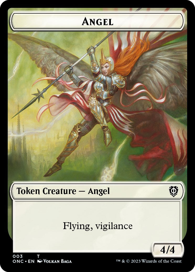 Soldier (008) // Angel Double-Sided Token [Phyrexia: All Will Be One Commander Tokens] | Gamers Paradise