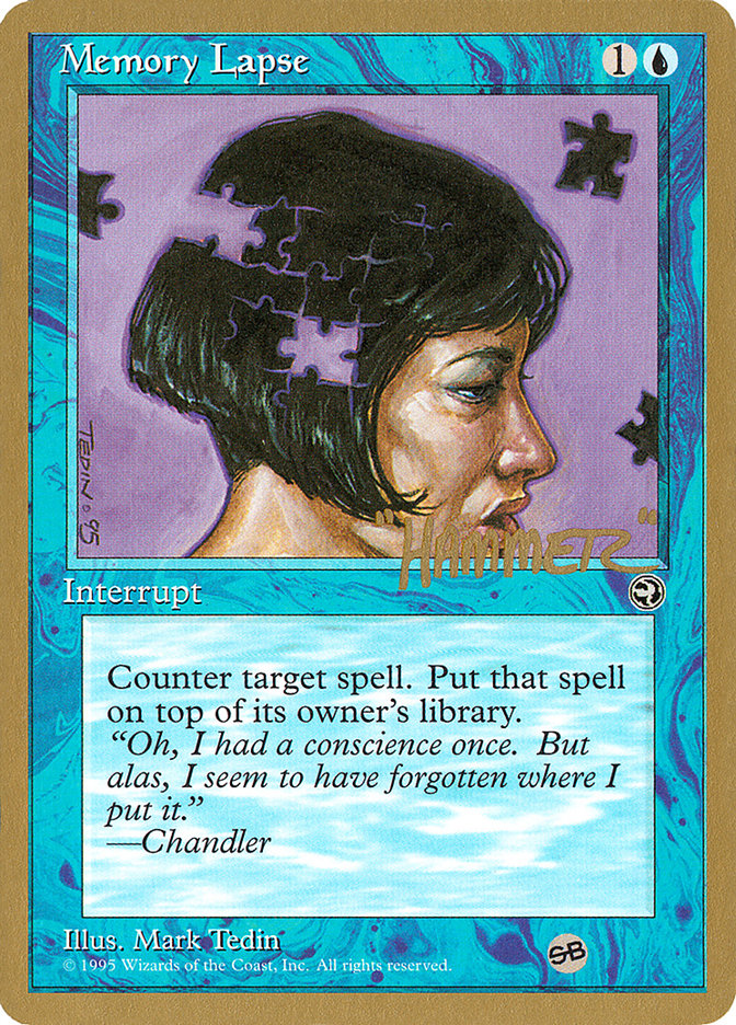 Memory Lapse (Jigsaw) (Shawn "Hammer" Regnier) (SB) [Pro Tour Collector Set] | Gamers Paradise