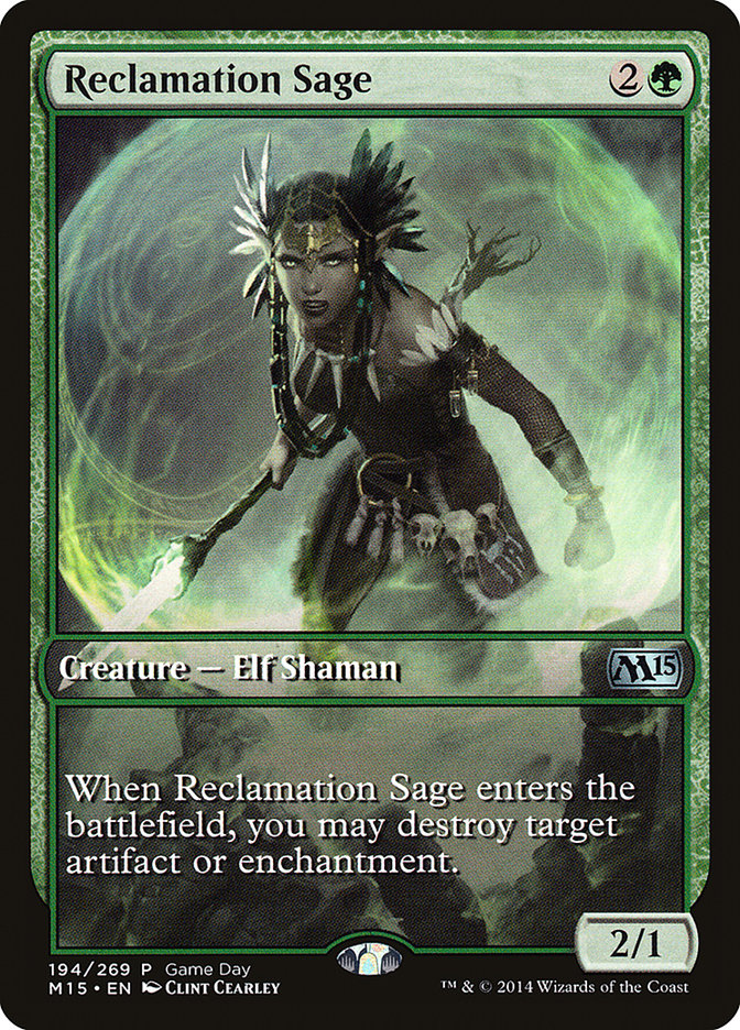 Reclamation Sage (Game Day) [Magic 2015 Promos] | Gamers Paradise