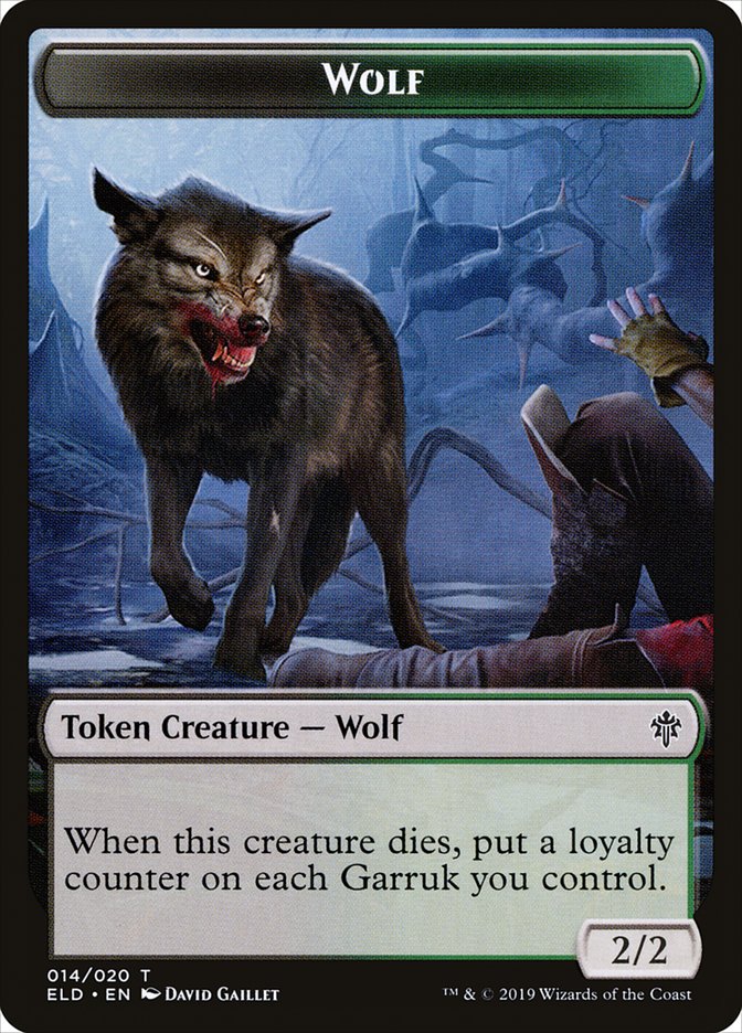 Wolf Token [Throne of Eldraine Tokens] | Gamers Paradise