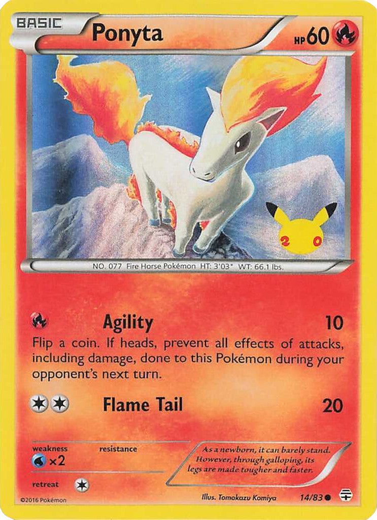 Ponyta (14/83) (20th Anniversary Stamp) [XY: Generations] | Gamers Paradise