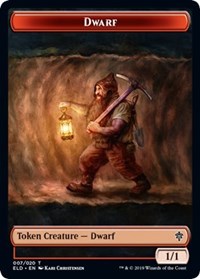Dwarf // Food (16) Double-Sided Token [Throne of Eldraine Tokens] | Gamers Paradise