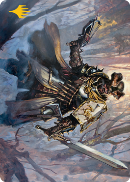 Brutal Cathar Art Card (Gold-Stamped Signature) [Innistrad: Midnight Hunt Art Series] | Gamers Paradise