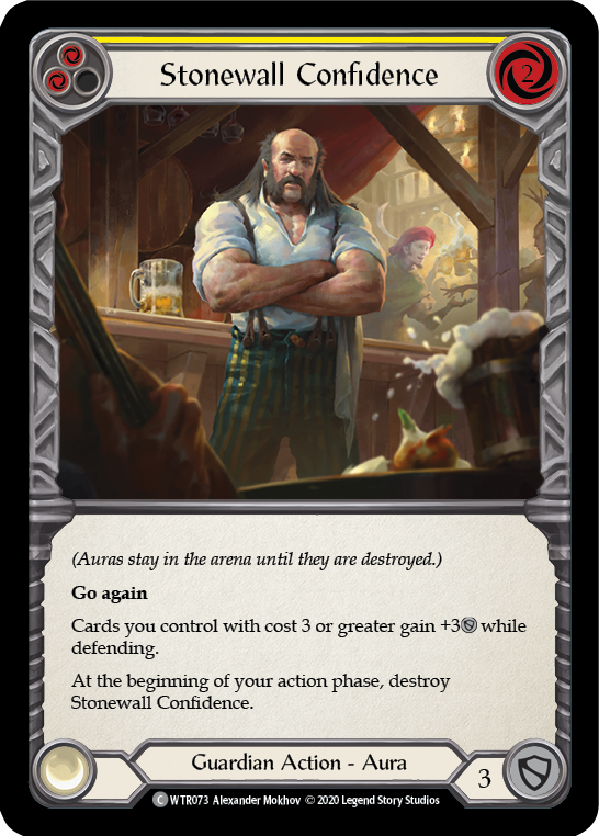 Stonewall Confidence (Yellow) [U-WTR073] (Welcome to Rathe Unlimited)  Unlimited Rainbow Foil | Gamers Paradise