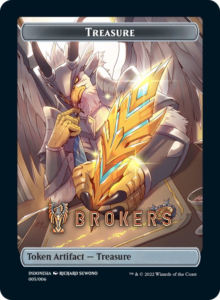Treasure Token (Brokers) (Southeast Asia Artists) [Streets of New Capenna Tokens] | Gamers Paradise