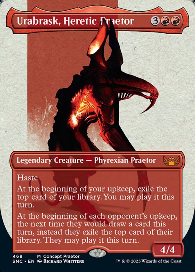 Urabrask, Heretic Praetor (Borderless Concept Praetors) [Phyrexia: All Will Be One] | Gamers Paradise