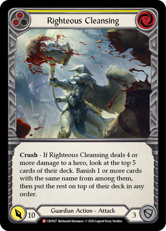 Righteous Cleansing [CRU027] 1st Edition Normal | Gamers Paradise