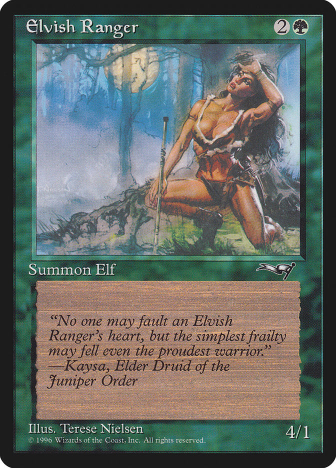 Elvish Ranger (Moon Background) [Alliances] | Gamers Paradise