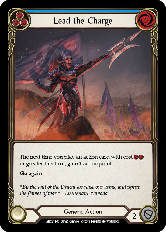 Lead the Charge (Blue) [ARC211-C] 1st Edition Rainbow Foil | Gamers Paradise