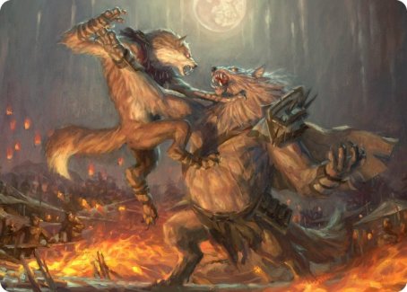 Duel for Dominance Art Card [Innistrad: Midnight Hunt Art Series] | Gamers Paradise