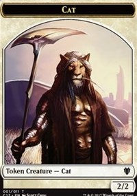 Cat // Cat Warrior Double-Sided Token [Commander 2017 Tokens] | Gamers Paradise
