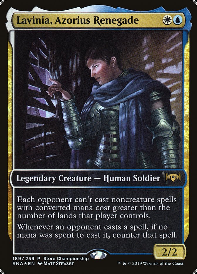 Lavinia, Azorius Renegade (Store Championship) (Extended Art) [Ravnica Allegiance Promos] | Gamers Paradise