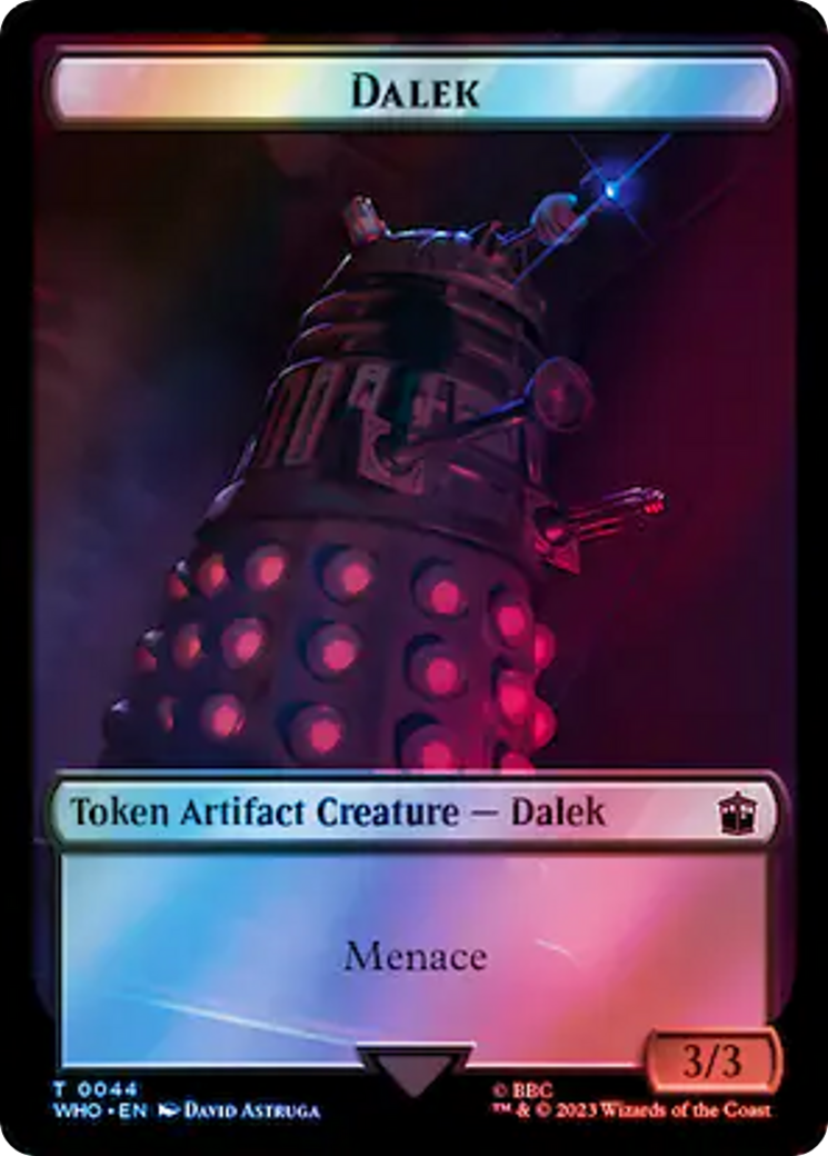 Dalek // Alien Salamander Double-Sided Token (Surge Foil) [Doctor Who Tokens] | Gamers Paradise