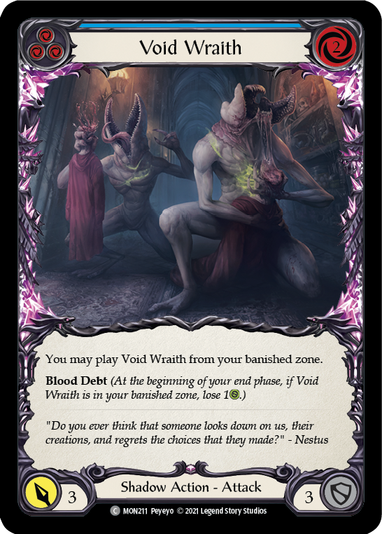 Void Wraith (Blue) [MON211-RF] 1st Edition Rainbow Foil | Gamers Paradise