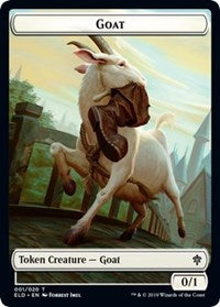 Goat // Food (17) Double-Sided Token [Throne of Eldraine Tokens] | Gamers Paradise