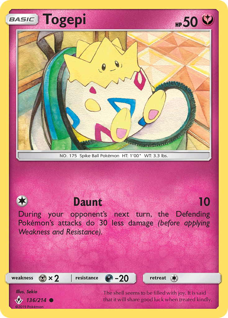 Togepi (136/214) [Sun & Moon: Unbroken Bonds] | Gamers Paradise