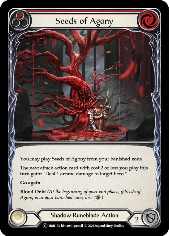 Seeds of Agony (Red) [U-MON183-RF] Unlimited Rainbow Foil | Gamers Paradise