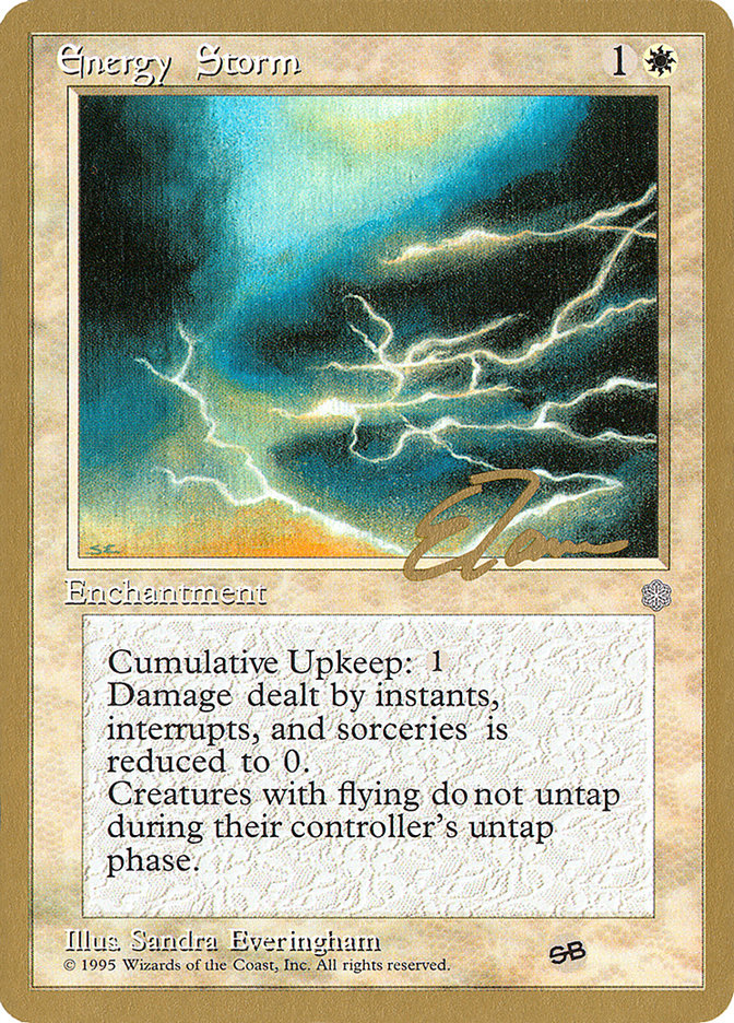 Energy Storm (Eric Tam) (SB) [Pro Tour Collector Set] | Gamers Paradise