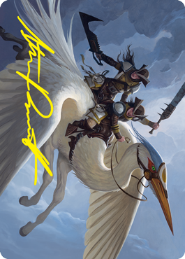 Gryffwing Cavalry Art Card (Gold-Stamped Signature) [Innistrad: Crimson Vow Art Series] | Gamers Paradise