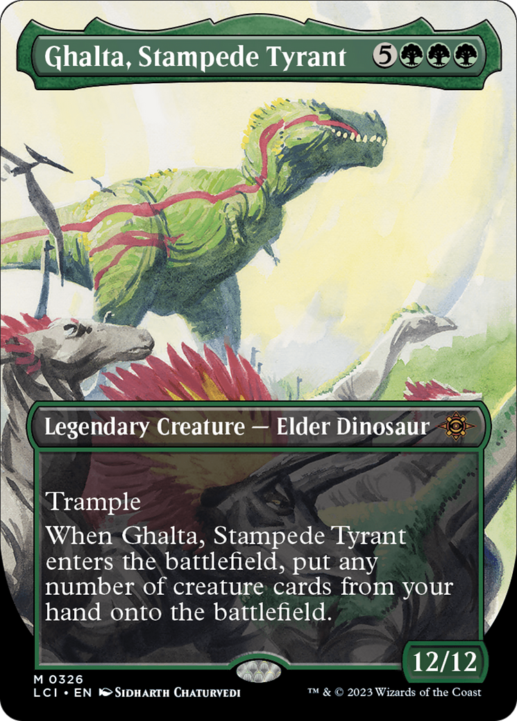 Ghalta, Stampede Tyrant (Borderless) [The Lost Caverns of Ixalan] | Gamers Paradise