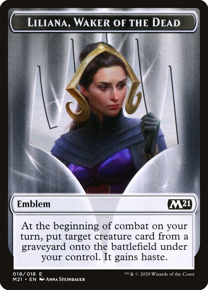 Liliana, Waker of the Dead Emblem [Core Set 2021 Tokens] | Gamers Paradise