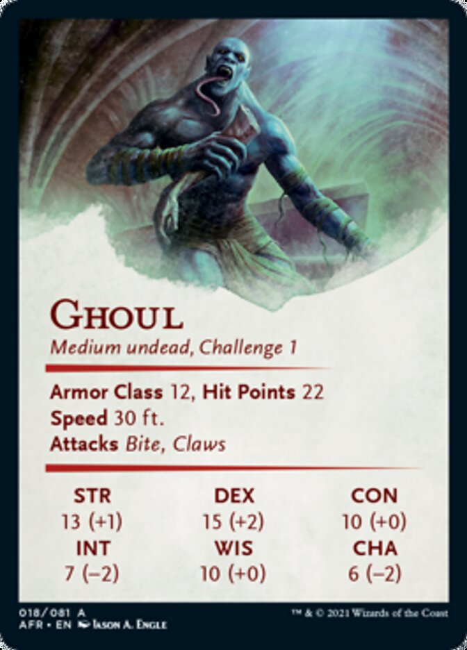 Ghoul Art Card (Gold-Stamped Signature) [Dungeons & Dragons: Adventures in the Forgotten Realms Art Series] | Gamers Paradise