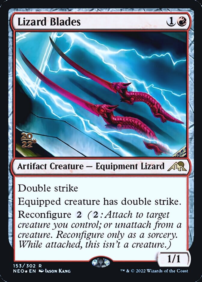 Lizard Blades [Kamigawa: Neon Dynasty Prerelease Promos] | Gamers Paradise