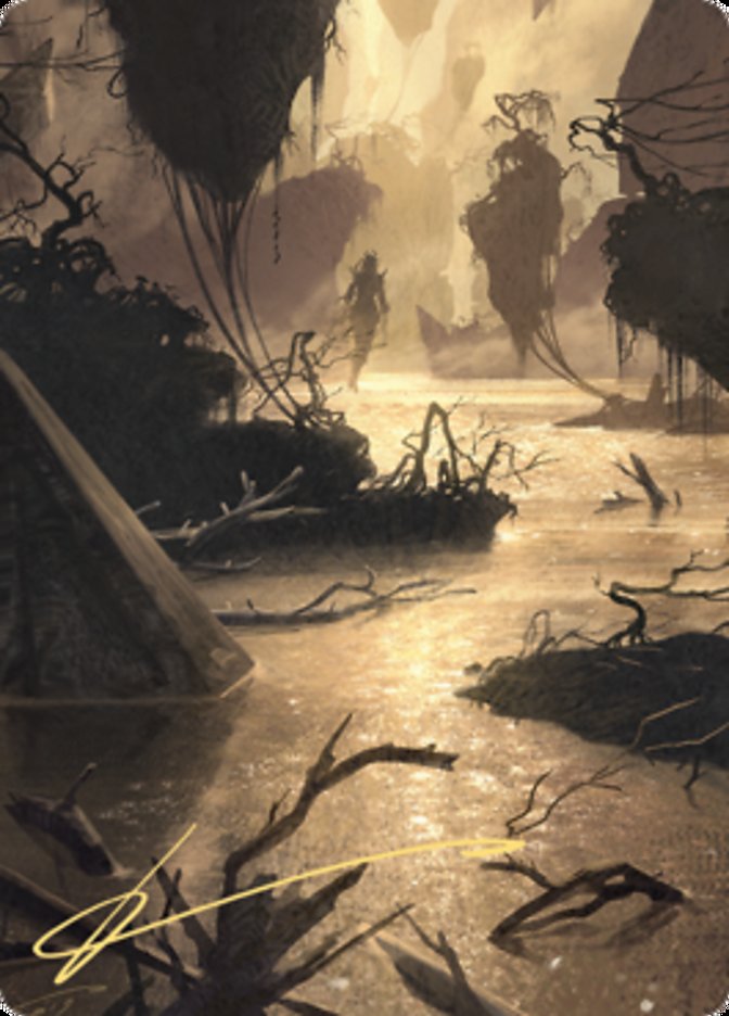 Murkwater Pathway Art Card (Gold-Stamped Signature) [Zendikar Rising Art Series] | Gamers Paradise