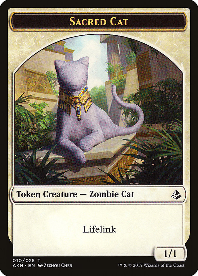 Sacred Cat Token [Amonkhet Tokens] | Gamers Paradise
