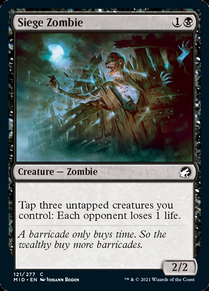 Siege Zombie [Innistrad: Midnight Hunt] | Gamers Paradise