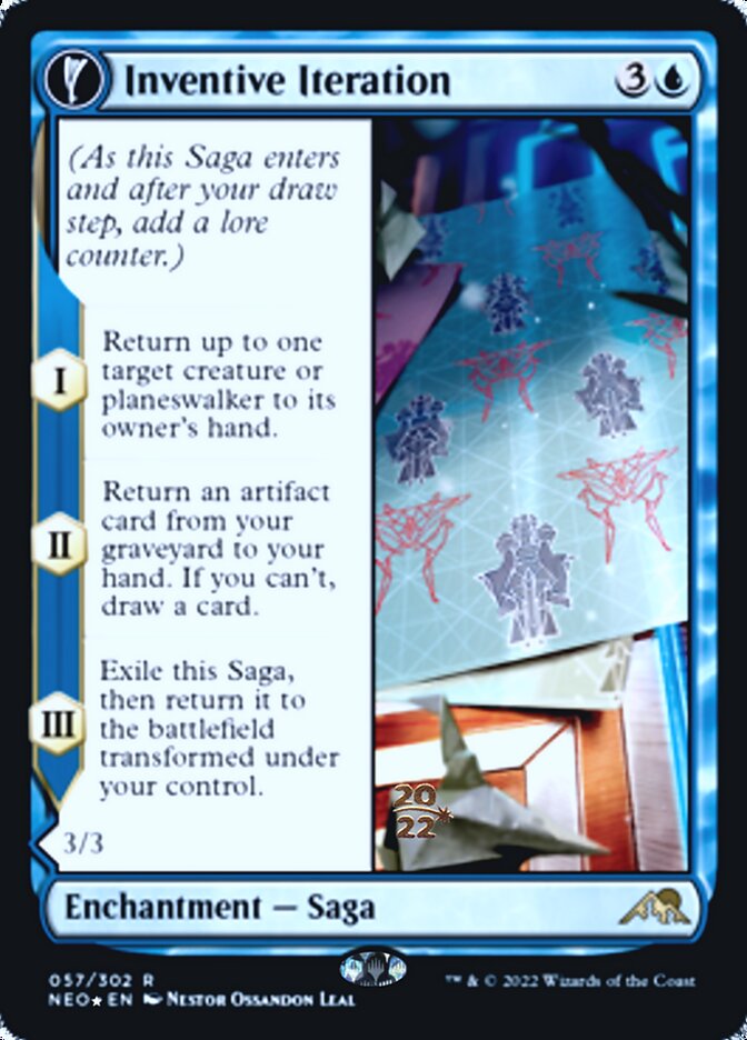 Inventive Iteration // Living Breakthrough [Kamigawa: Neon Dynasty Prerelease Promos] | Gamers Paradise