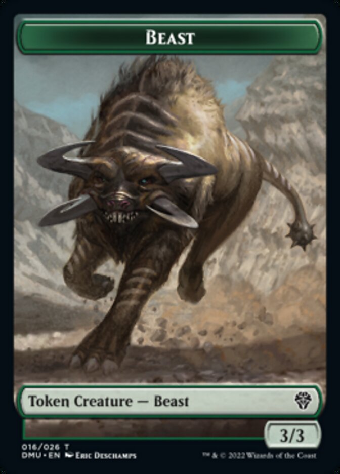 Phyrexian // Beast Double-Sided Token [Dominaria United Tokens] | Gamers Paradise