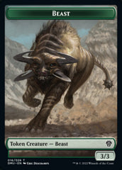 Soldier // Beast Double-Sided Token [Dominaria United Tokens] | Gamers Paradise