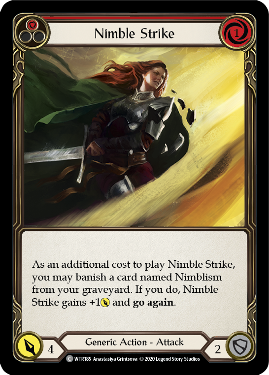 Nimble Strike (Red) [U-WTR185] (Welcome to Rathe Unlimited)  Unlimited Rainbow Foil | Gamers Paradise