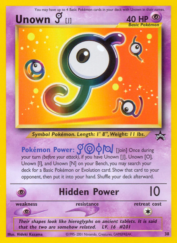 Unown [J] (38) [Wizards of the Coast: Black Star Promos] | Gamers Paradise