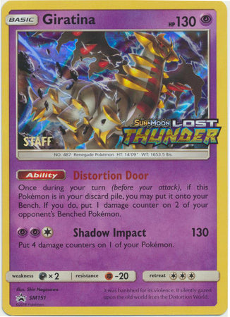 Giratina (SM151) (Staff Prerelease Promo) [Sun & Moon: Black Star Promos] | Gamers Paradise