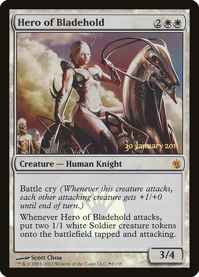 Hero of Bladehold [Mirrodin Besieged Prerelease Promos] | Gamers Paradise