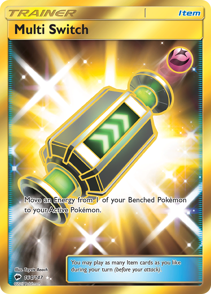 Pokemon Sun & Moon Burning Shadows Secret Rare Multi Switch #164 Pokemon Sun & Moon Burning Shadows Secret Rare Multi Switch #164