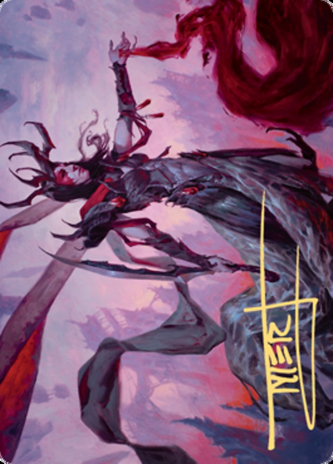 Drana, the Last Bloodchief Art Card (Gold-Stamped Signature) [Zendikar Rising Art Series] | Gamers Paradise