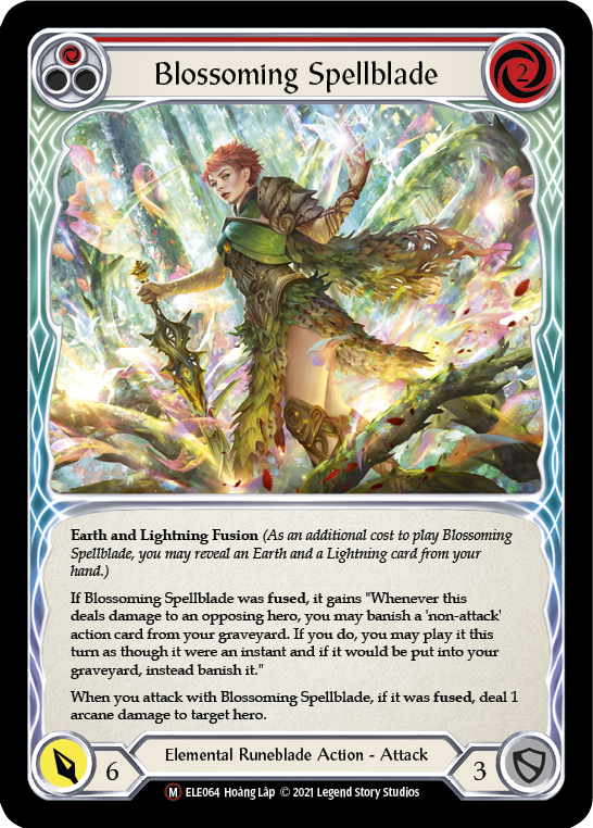 Blossoming Spellblade [U-ELE064] Unlimited Rainbow Foil | Gamers Paradise