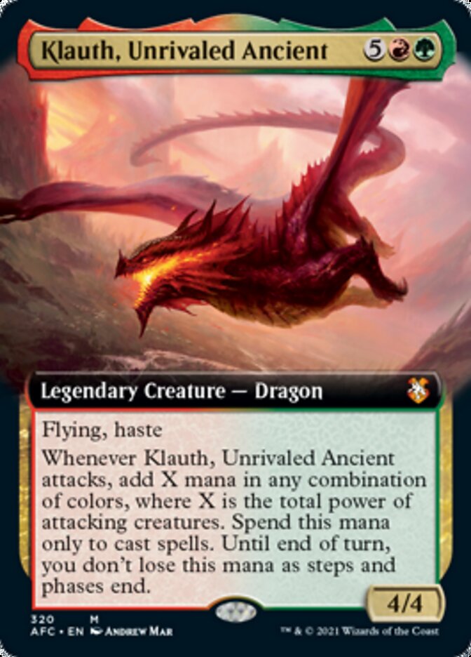 Klauth, Unrivaled Ancient (Extended Art) [Dungeons & Dragons: Adventures in the Forgotten Realms Commander] | Gamers Paradise