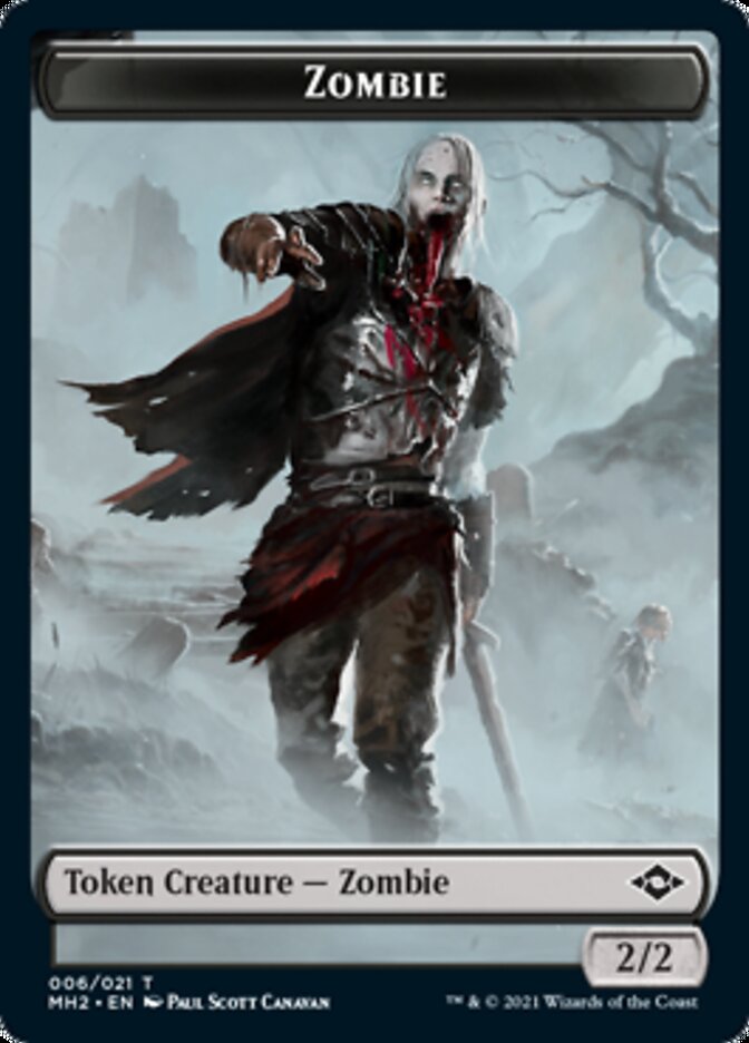 Treasure (21) // Zombie Double-Sided Token [Modern Horizons 2 Tokens] | Gamers Paradise