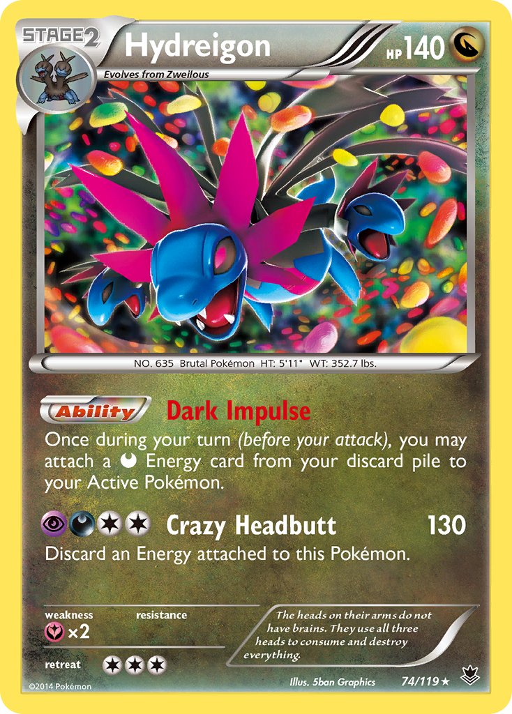 Hydreigon (74/119) (Cosmos Holo) (Blister Exclusive) [XY: Phantom Forces] | Gamers Paradise