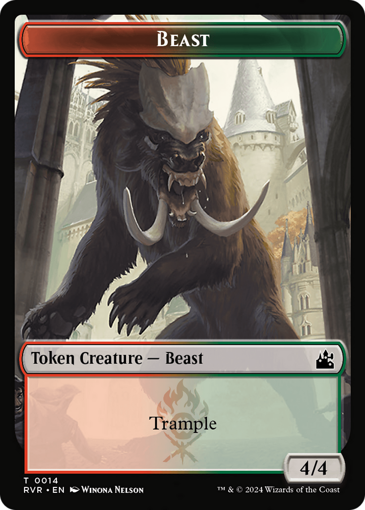 Beast Token [Ravnica Remastered Tokens] | Gamers Paradise