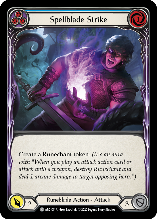 Spellblade Strike (Blue) [U-ARC105] Unlimited Rainbow Foil | Gamers Paradise
