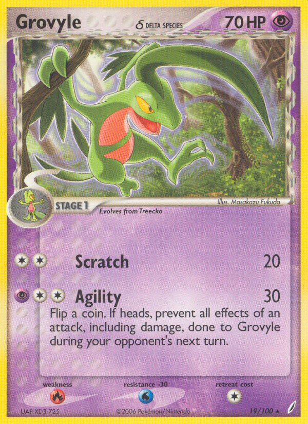 Grovyle(19/100) (Delta Species) [EX: Crystal Guardians] | Gamers Paradise