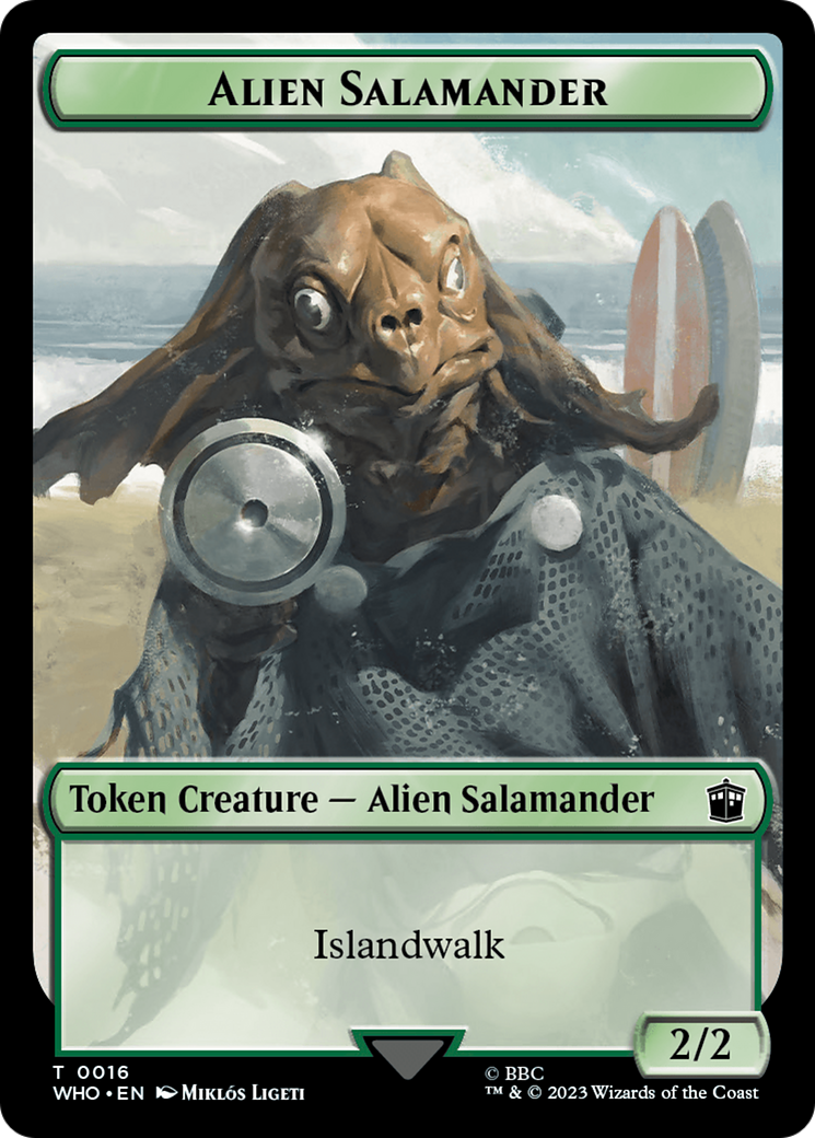 Alien Salamander // Mutant Double-Sided Token [Doctor Who Tokens] | Gamers Paradise