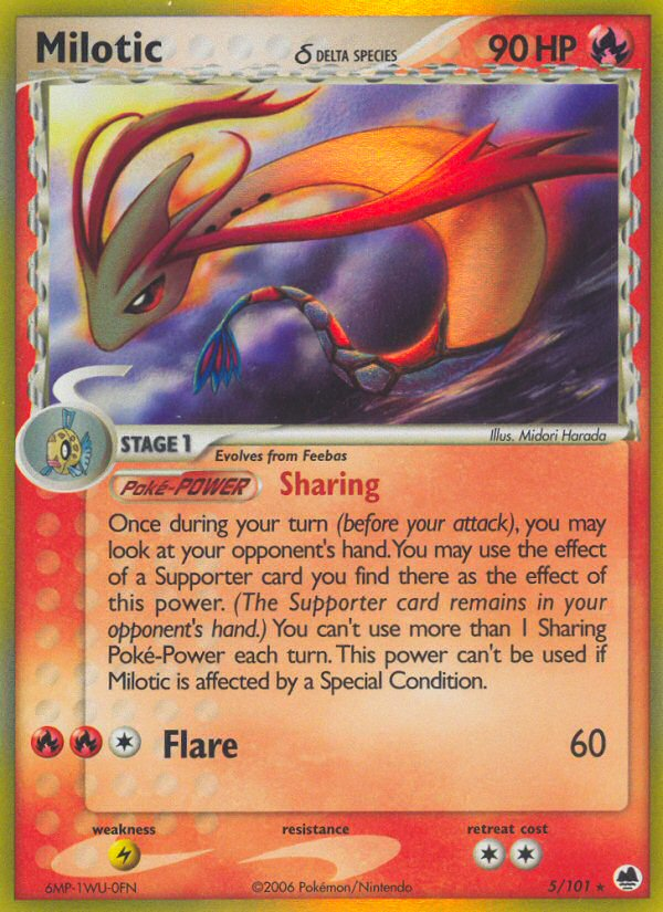 Milotic (5/101) (Delta Species) [EX: Dragon Frontiers] | Gamers Paradise