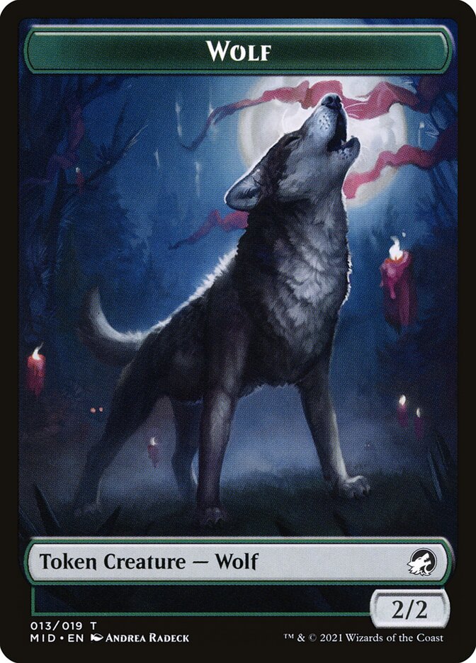 Wolf (013) // Clue (016) Double-Sided Token [Challenger Decks 2022 Tokens] | Gamers Paradise