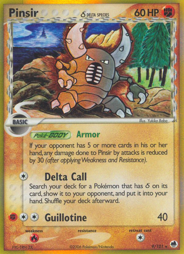 Pinsir (9/101) (Delta Species) [EX: Dragon Frontiers] | Gamers Paradise